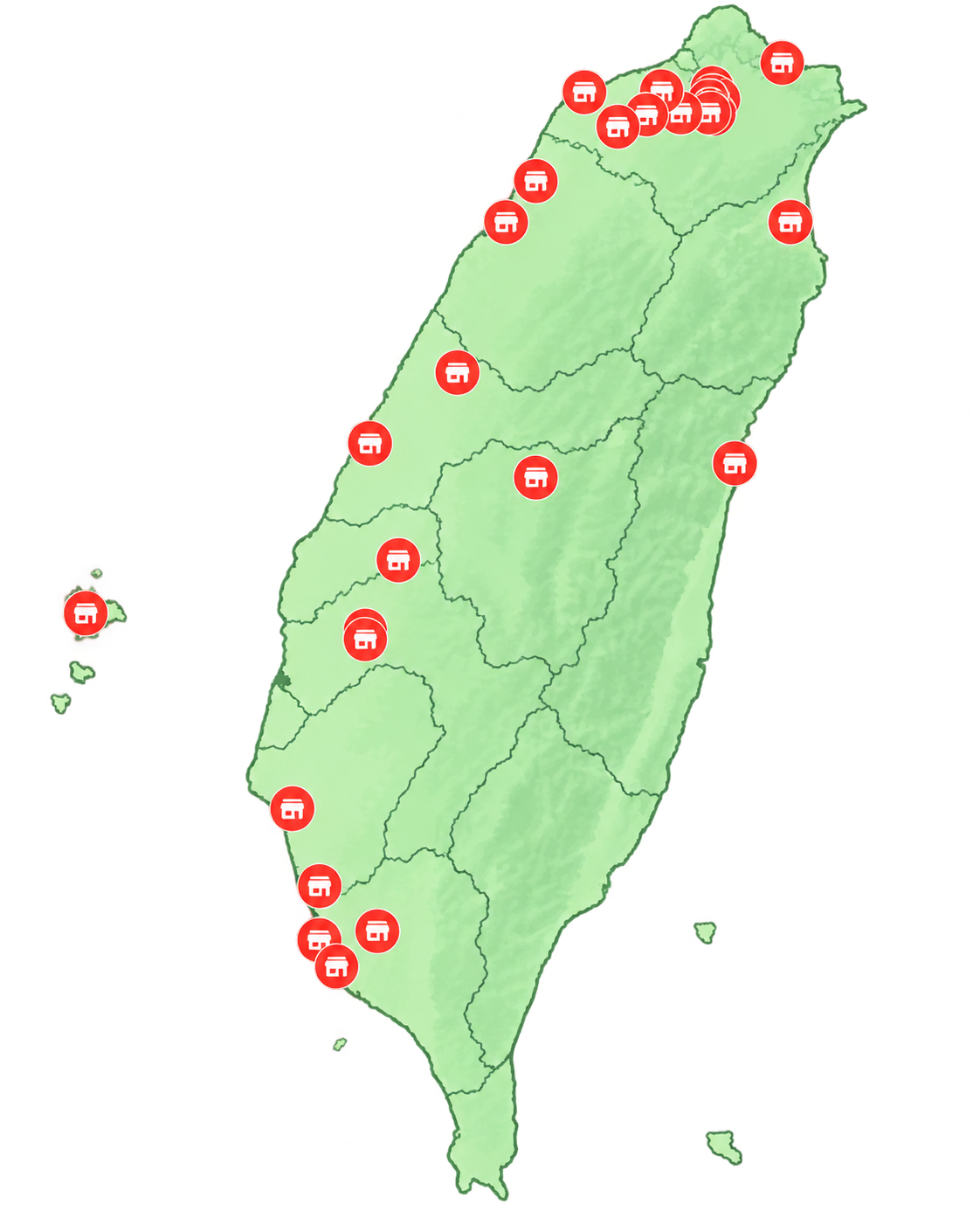 Lokasi cabang INDEX di Taiwan