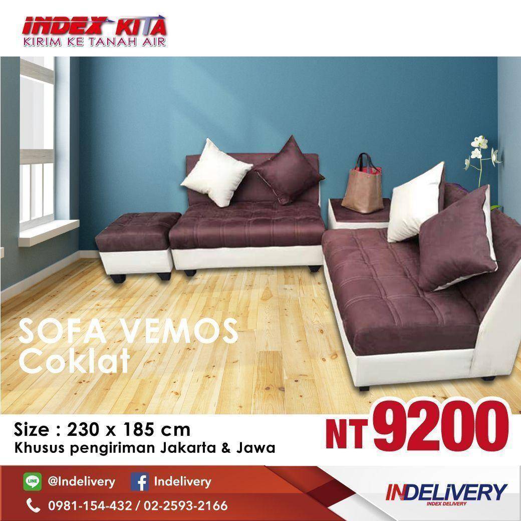 Sofa Vemos Coklat Index Indonesia Delivery Express Produk