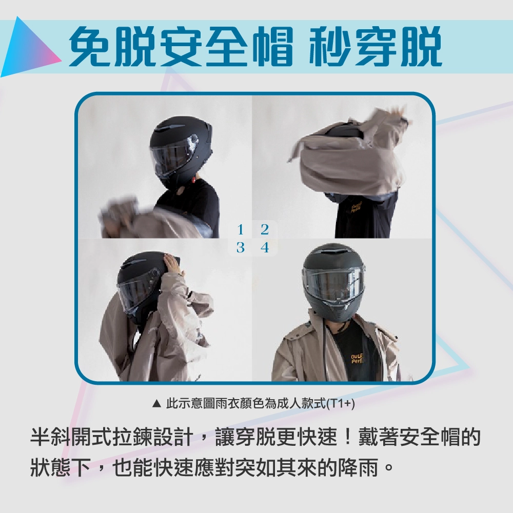 Outperform ACE兒童雨衣 大開口快速穿脫設計