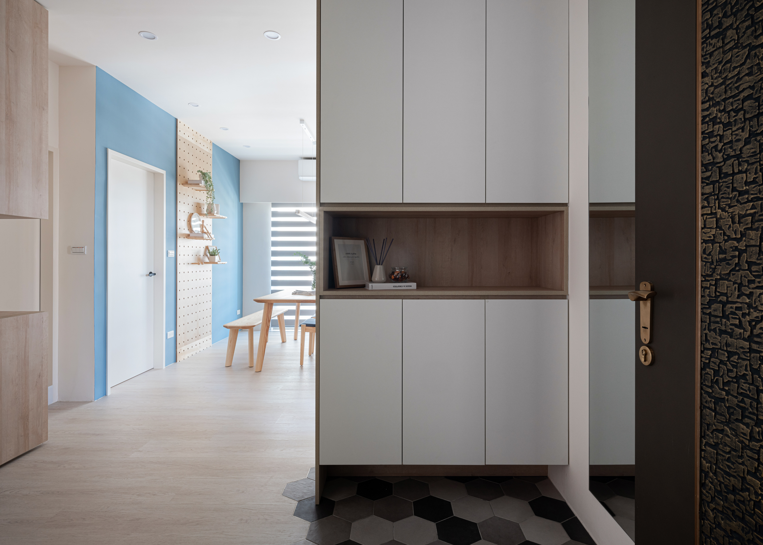 中和｜北歐日常｜21 坪_玄關落塵區