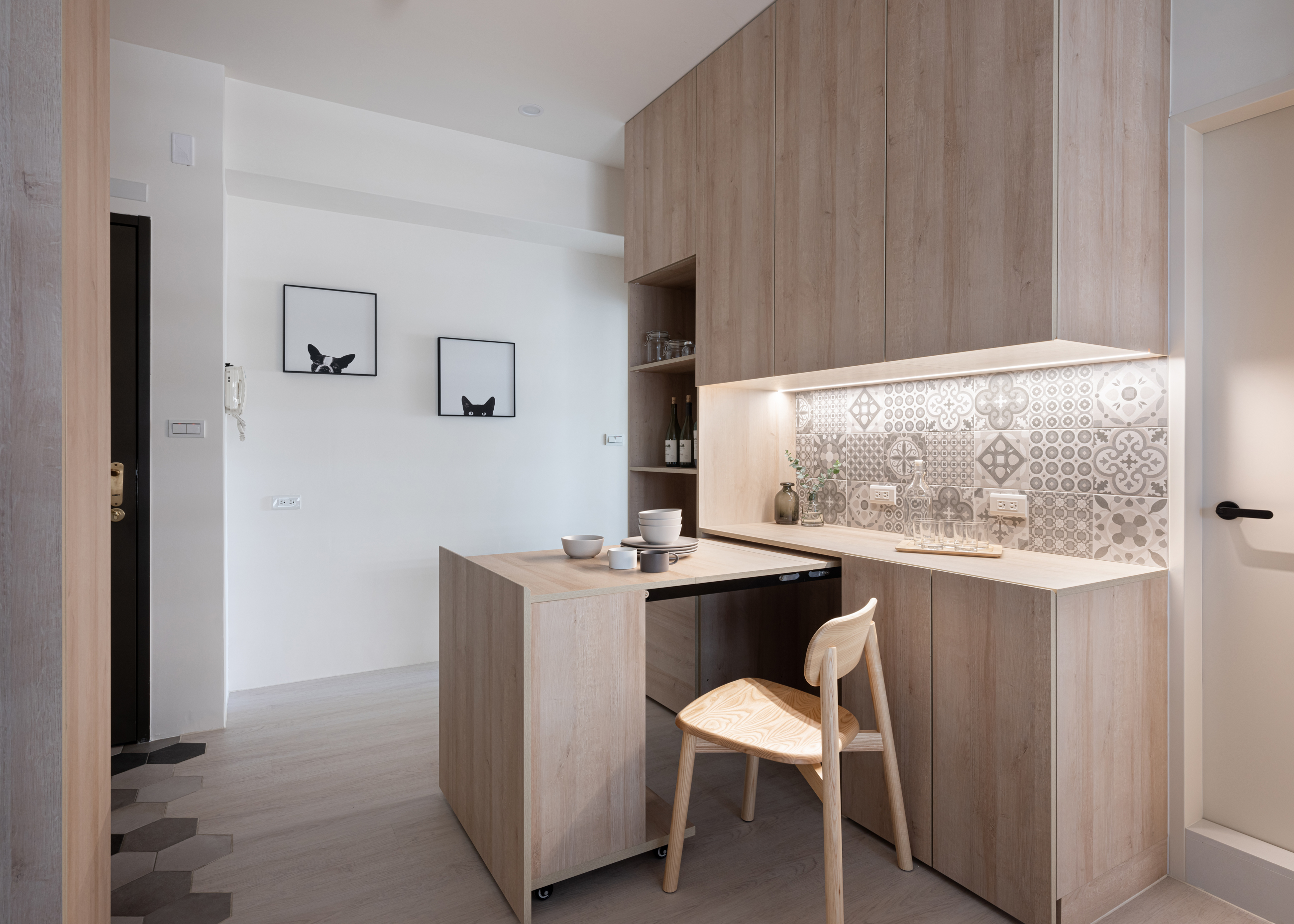 中和｜北歐日常｜21 坪_餐桌與動線