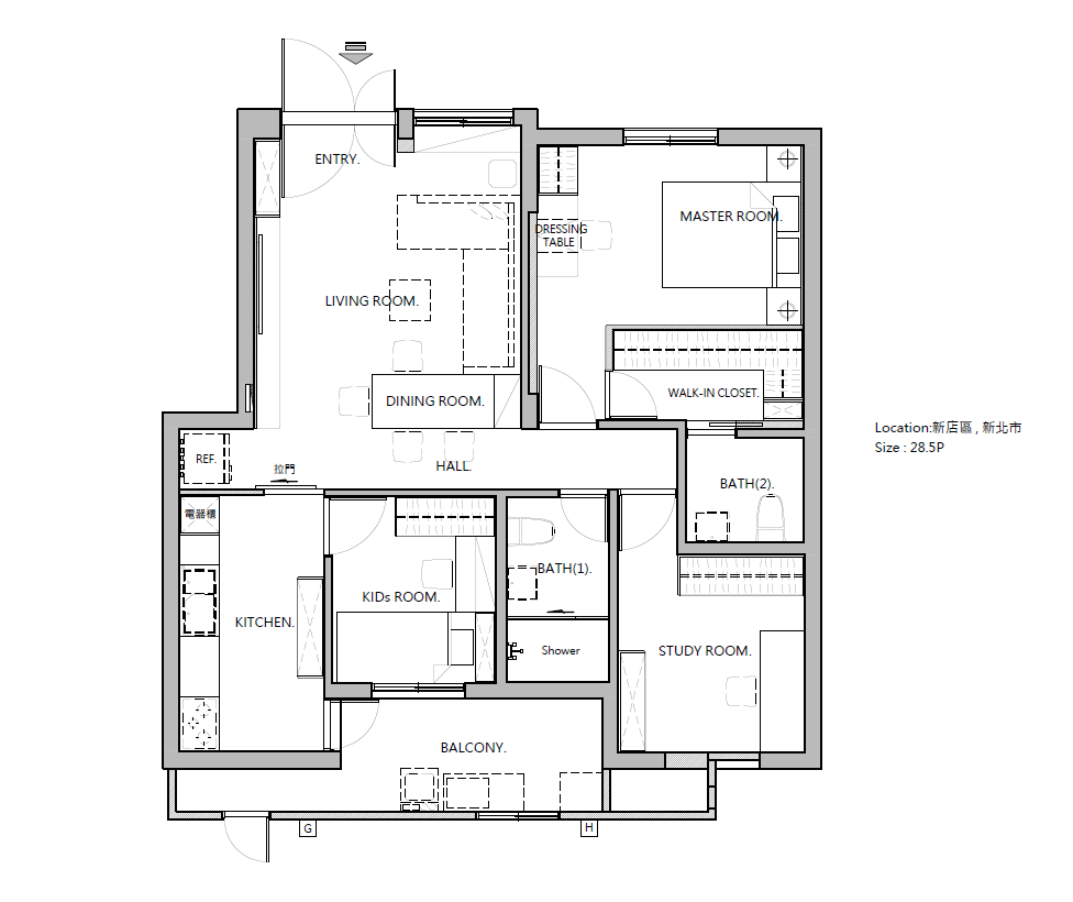 新店柯宅_平面配置
