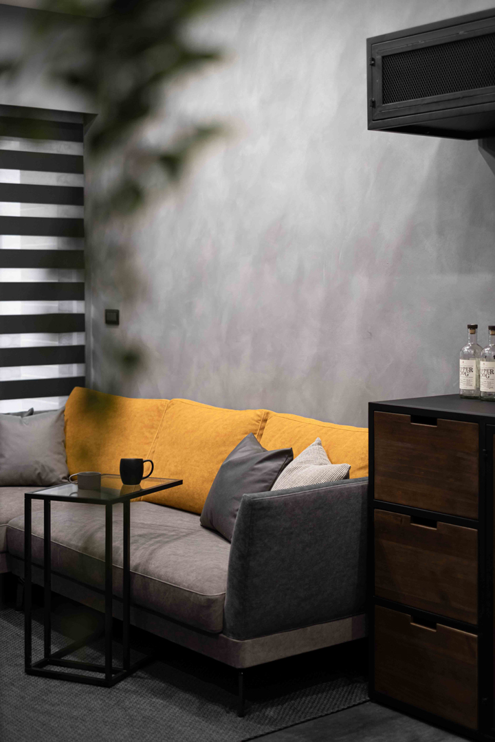 中和石墨光域_客廳沙發背牆小景