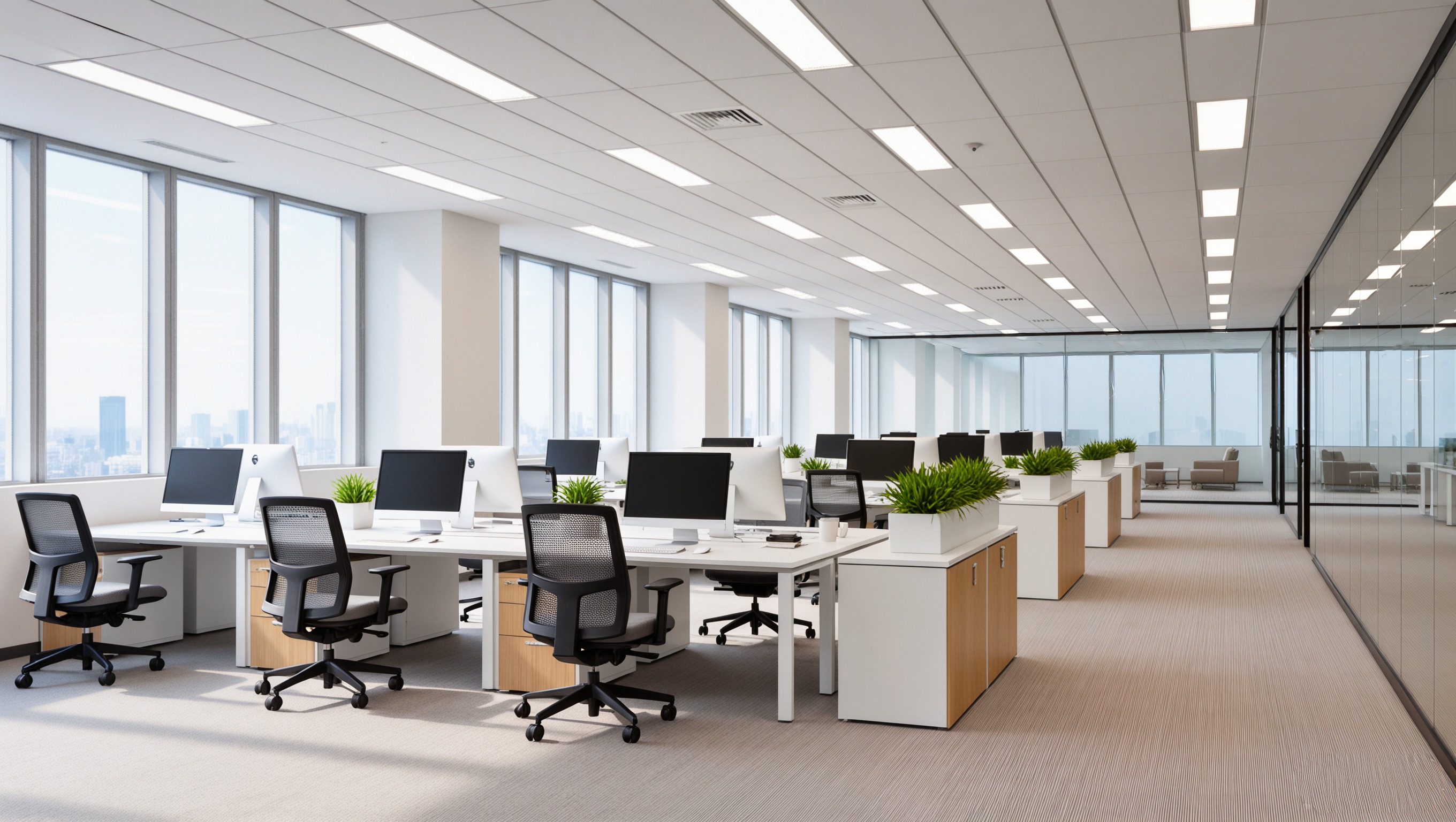 小坪數裝潢空間放大術，採用極簡 LED 平板燈消除角落陰影，營造開闊視覺感