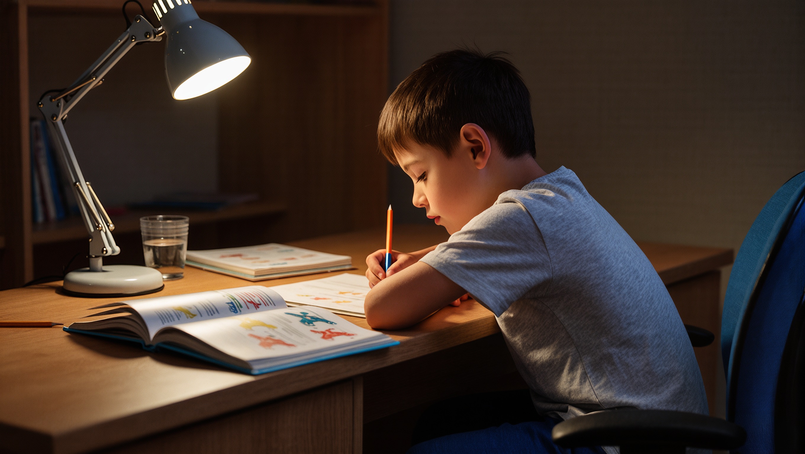 兒童書房閱讀光線設計，改善頻閃與眩光提升學習專注力
